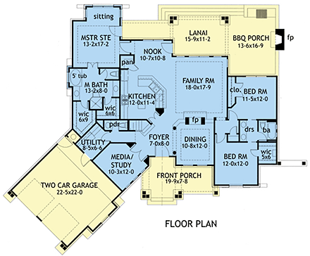 House Plan 65862 First Level Plan