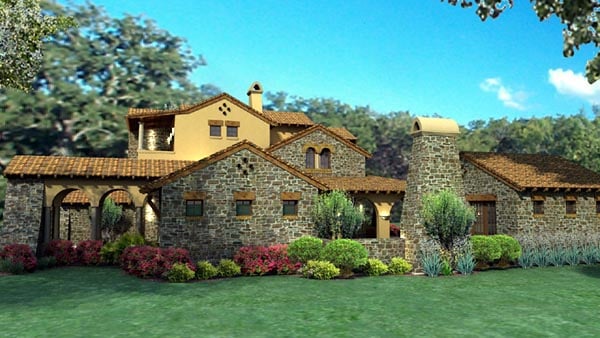 Mediterranean, Tuscan Plan with 3691 Sq. Ft., 4 Bedrooms, 4 Bathrooms, 3 Car Garage Picture 4