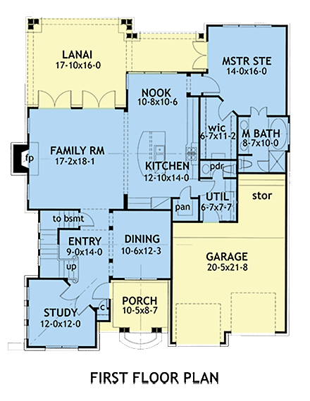 House Plan 65868 First Level Plan