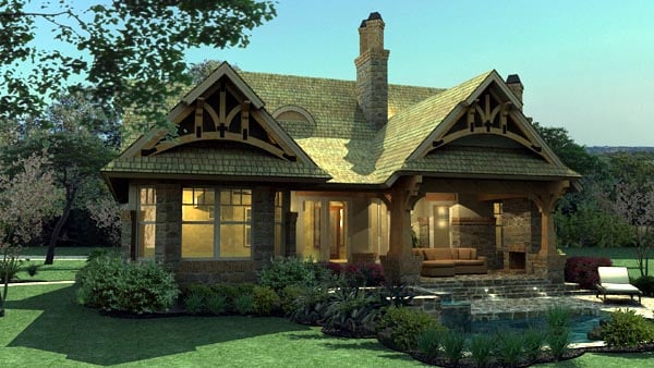 Bungalow, Cottage, Craftsman, Tuscan Plan with 1421 Sq. Ft., 3 Bedrooms, 2 Bathrooms, 2 Car Garage Picture 8