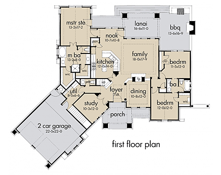House Plan 65871 First Level Plan