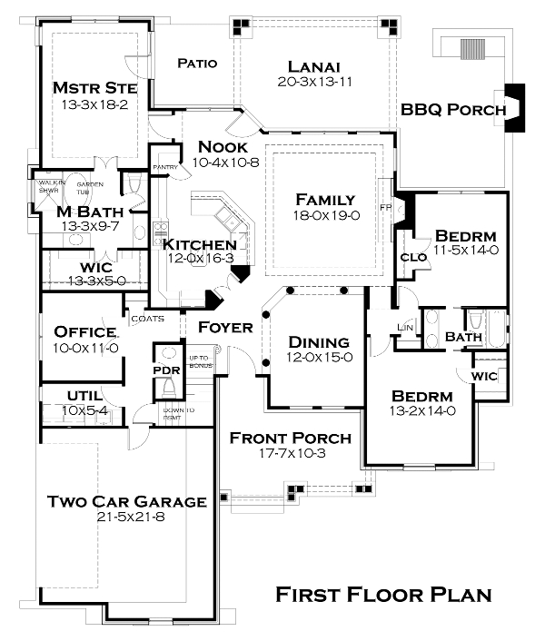 Cottage Country Tuscan Level One of Plan 65874