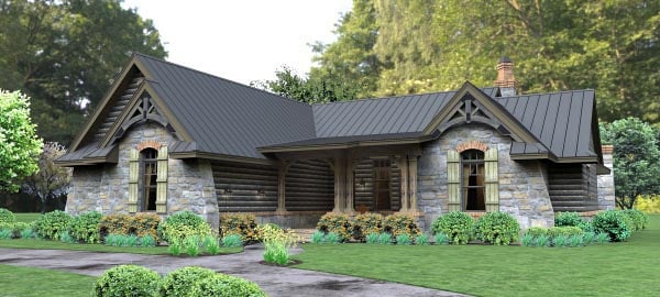 Cottage, Country, Tuscan Plan with 2234 Sq. Ft., 3 Bedrooms, 3 Bathrooms, 2 Car Garage Picture 2