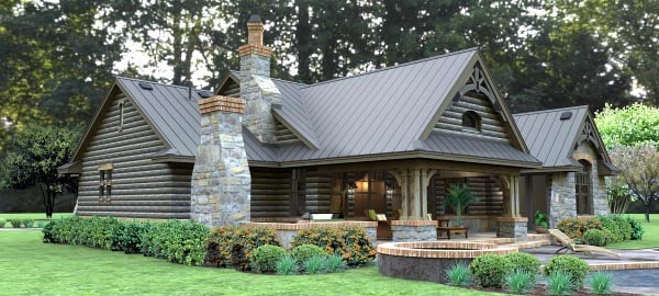 Cottage, Country, Tuscan Plan with 2234 Sq. Ft., 3 Bedrooms, 3 Bathrooms, 2 Car Garage Picture 3