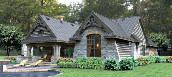 Cottage, Country, Tuscan Plan with 2234 Sq. Ft., 3 Bedrooms, 3 Bathrooms, 2 Car Garage Picture 4