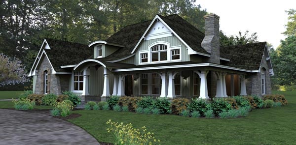 Bungalow, Cottage, Country, Tuscan Plan with 2267 Sq. Ft., 3 Bedrooms, 3 Bathrooms, 2 Car Garage Picture 2