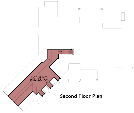 House Plan 65877 Second Level Plan