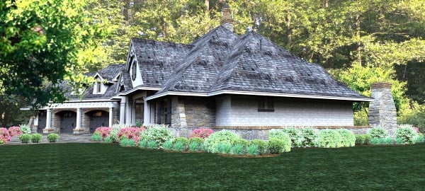 Cottage, Craftsman, Tuscan Plan with 2495 Sq. Ft., 3 Bedrooms, 3 Bathrooms, 3 Car Garage Picture 4