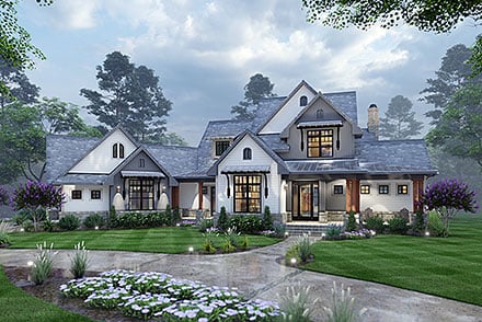 Country Farmhouse Traditional Elevation of Plan 65879