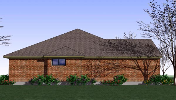 Cottage, Country, Traditional Plan with 1329 Sq. Ft., 3 Bedrooms, 2 Bathrooms, 2 Car Garage Picture 2