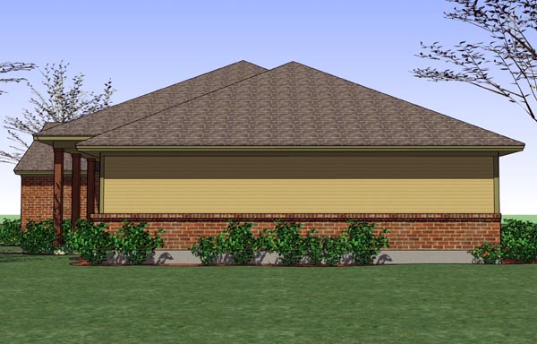 Cottage, Country, Traditional Plan with 1329 Sq. Ft., 3 Bedrooms, 2 Bathrooms, 2 Car Garage Picture 3