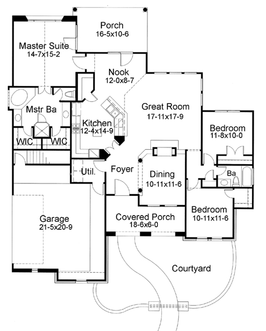 House Plan 65893 Level One