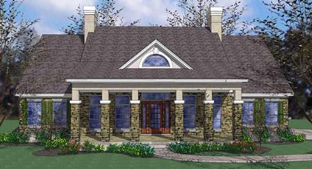 Colonial Traditional Elevation of Plan 65894