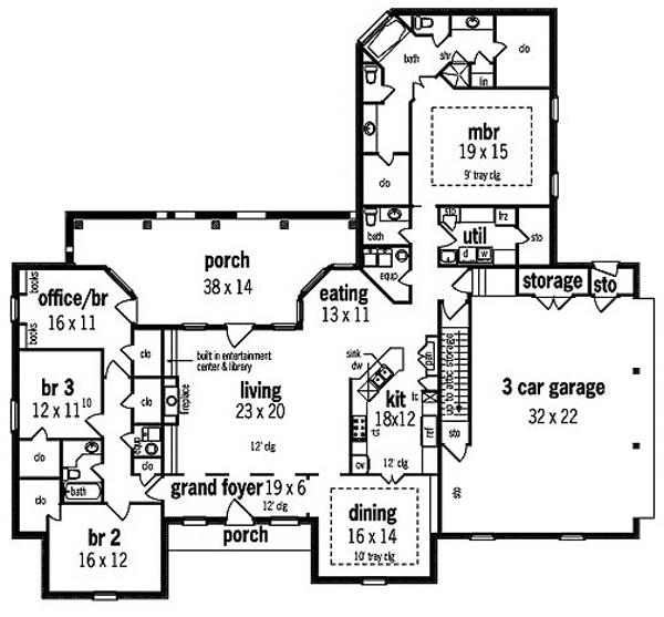 European One-Story Level One of Plan 65902
