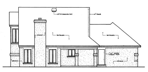  Rear Elevation of Plan 65926