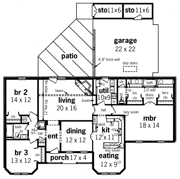 One-Story Level One of Plan 65928