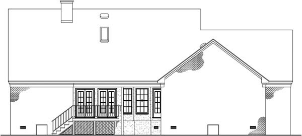  Rear Elevation of Plan 65938