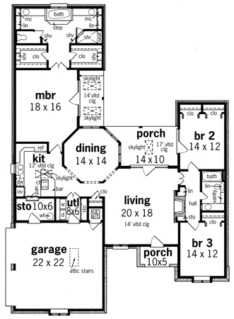 House Plan 65940 First Level Plan