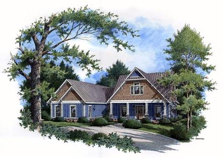 Country Craftsman Farmhouse Southern Traditional Elevation of Plan 65967