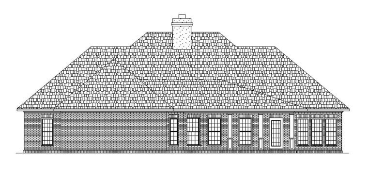  Rear Elevation of Plan 65972