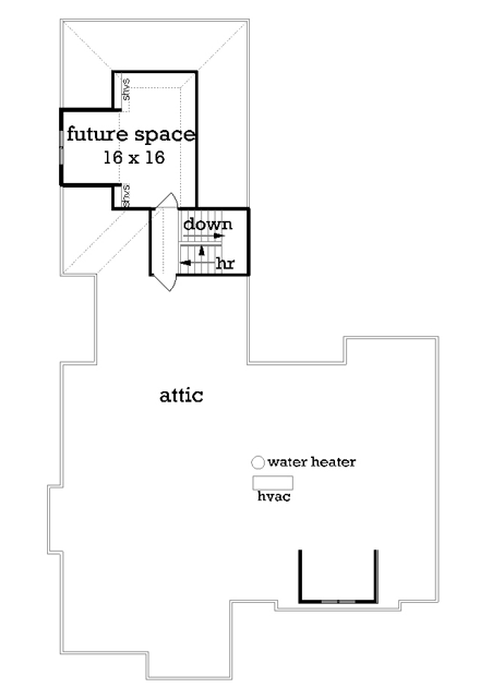 House Plan 65979 Second Level Plan