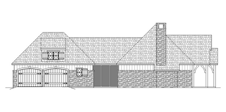 Craftsman Plan with 1292 Sq. Ft., 3 Bedrooms, 2 Bathrooms, 2 Car Garage Picture 2