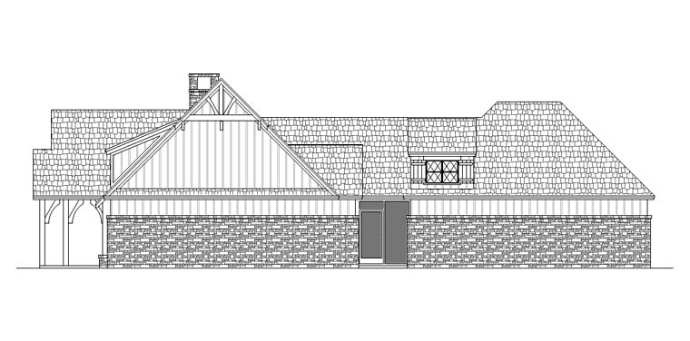 Craftsman Plan with 1292 Sq. Ft., 3 Bedrooms, 2 Bathrooms, 2 Car Garage Picture 3