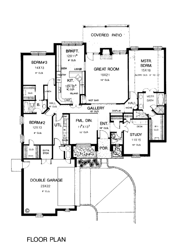 European One-Story Level One of Plan 66004