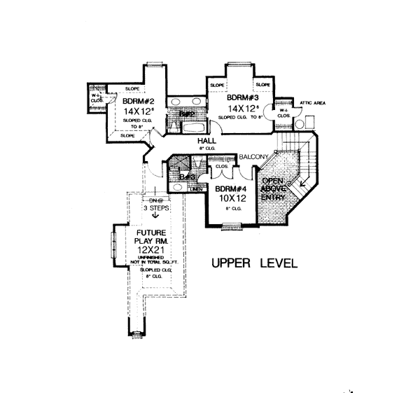 European French Country Tudor Level Two of Plan 66005