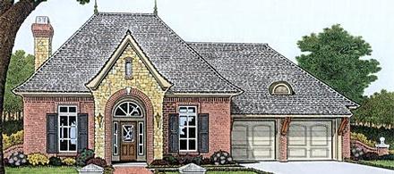European One-Story Traditional Elevation of Plan 66011