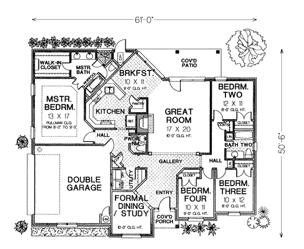 European One-Story Level One of Plan 66022