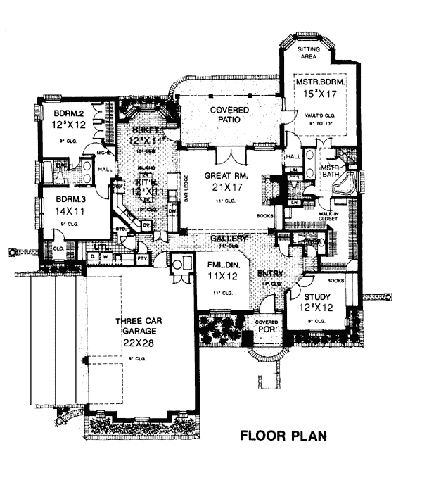 European One-Story Level One of Plan 66025