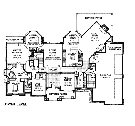 House Plan 66026 First Level Plan