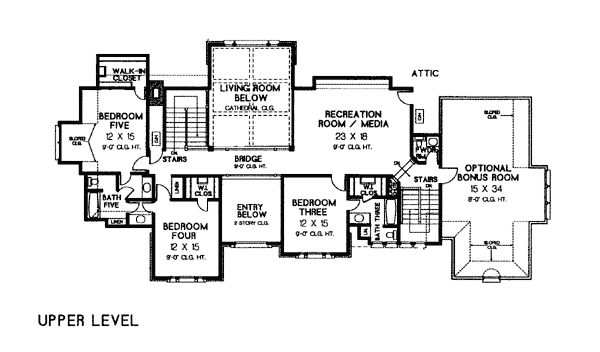 European French Country Tudor Victorian Level Two of Plan 66026