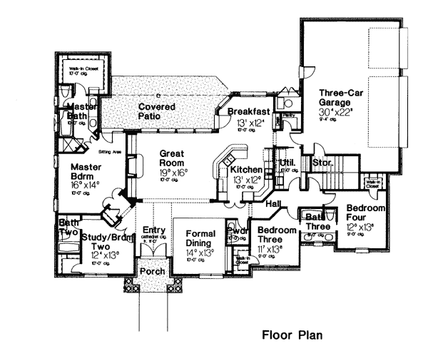 European One-Story Level One of Plan 66028