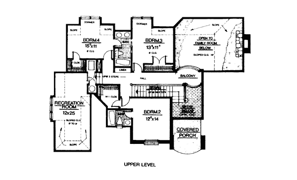 French Country Tudor Victorian Level Two of Plan 66034