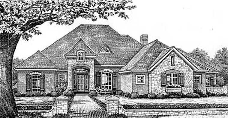 Plan 66037 | European Style with 4 Bed, 3 Bath, 3 Car Garage