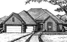 One-Story Traditional Elevation of Plan 66043