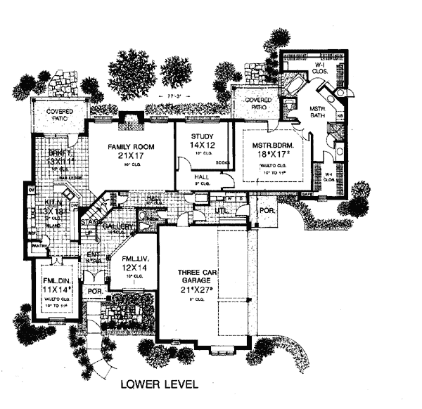 European French Country Level One of Plan 66045