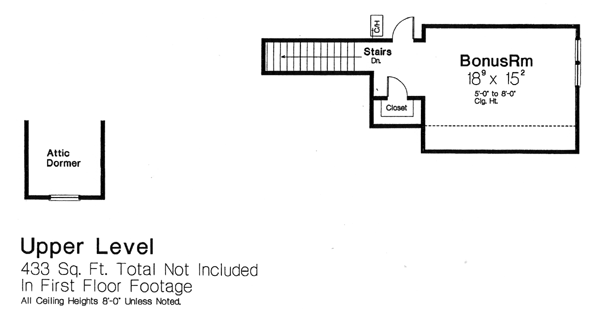 One-Story Level Two of Plan 66051