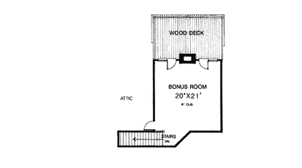 House Plan 66053 Second Level Plan