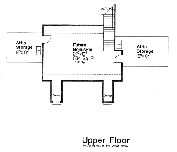 One-Story Level Two of Plan 66058