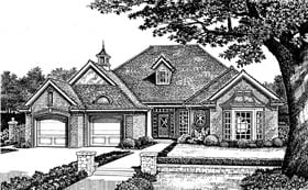 One-Story Traditional Elevation of Plan 66084