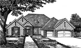 One-Story Traditional Elevation of Plan 66098