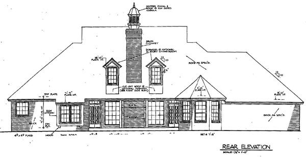 Country Farmhouse Victorian Rear Elevation of Plan 66109