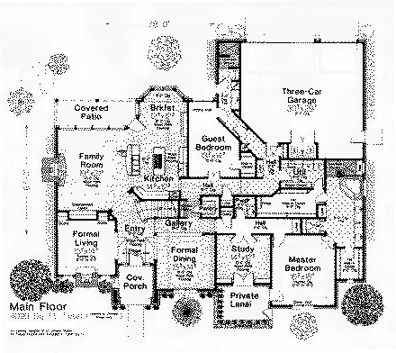 House Plan 66117 First Level Plan