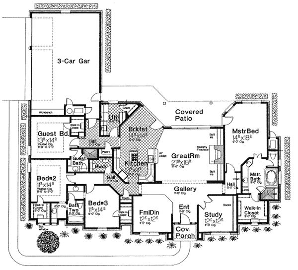 One-Story Level One of Plan 66121