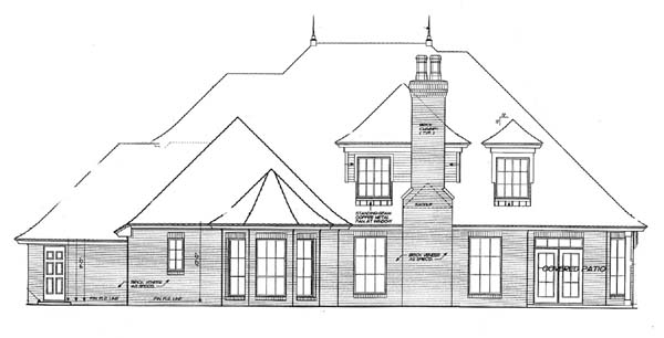  Rear Elevation of Plan 66122