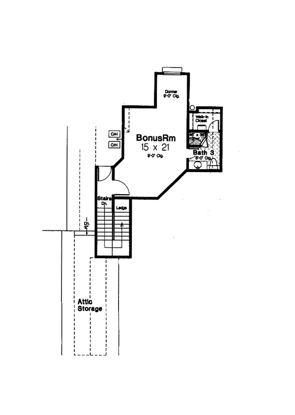 French Country Level Two of Plan 66123