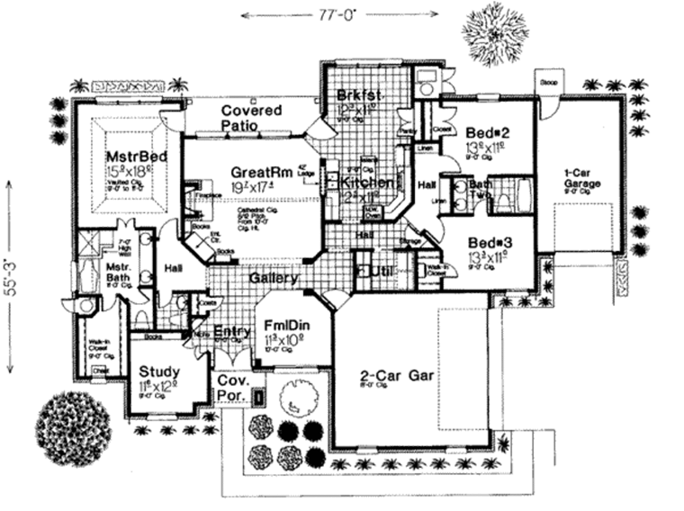 One-Story Level One of Plan 66124